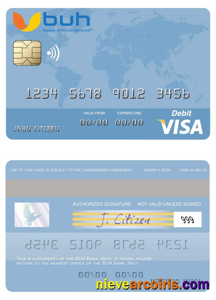 Haiti BUH Bank visa debit card